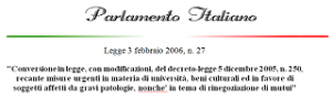 legge 27 del 2006