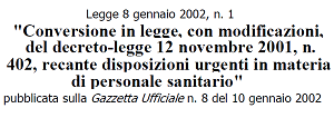 legge 8 gennaio