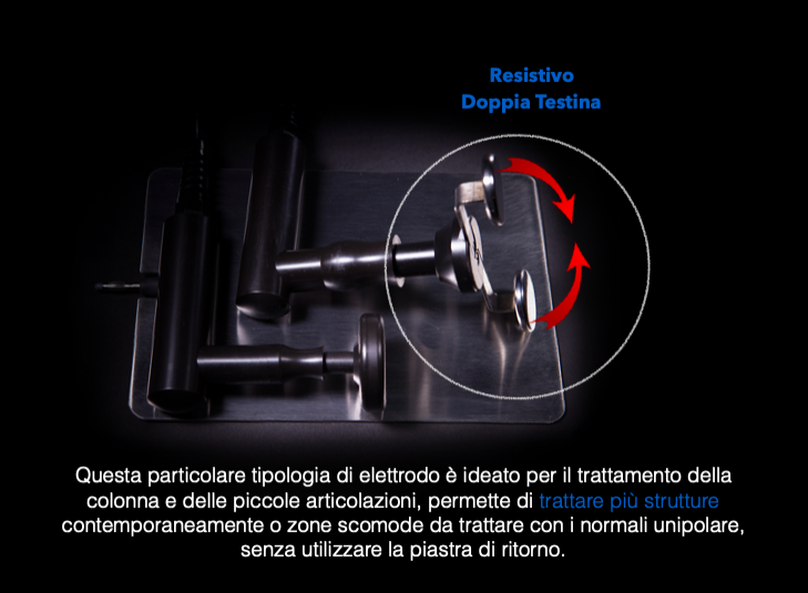 tecarterapia elettrodo resistivo doppio